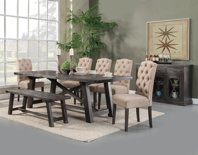 Alpine Furniture Newberry Extension Dining Table, Salvaged Grey