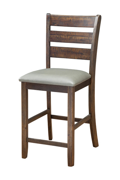 Alpine Furniture Emery Set of 2 Pub Height Chairs, Walnut