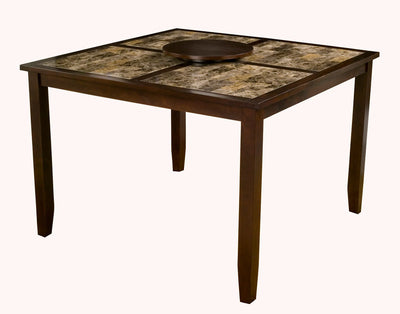 Alpine Furniture Capitola Faux Marble Large Pub Table w/ Removable 18