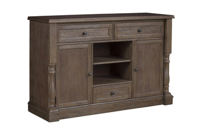 Alpine Furniture Galena Sideboard, Light Grey Walnut