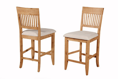 Alpine Furniture Aspen Set of 2 Pub Chairs, Antique Natural