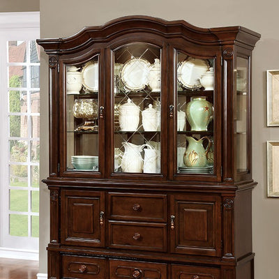 Furniture of America Jill Traditional Multi-Storage Hutch and Buffet