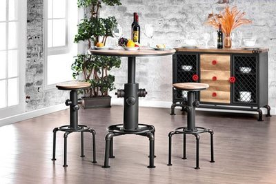 Furniture of America Ila Industrial Swivel Bar Stools (Set of 2)