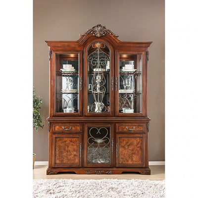 Furniture of America Kalena Traditional Multi Storage 2-Piece Hutch and Buffet